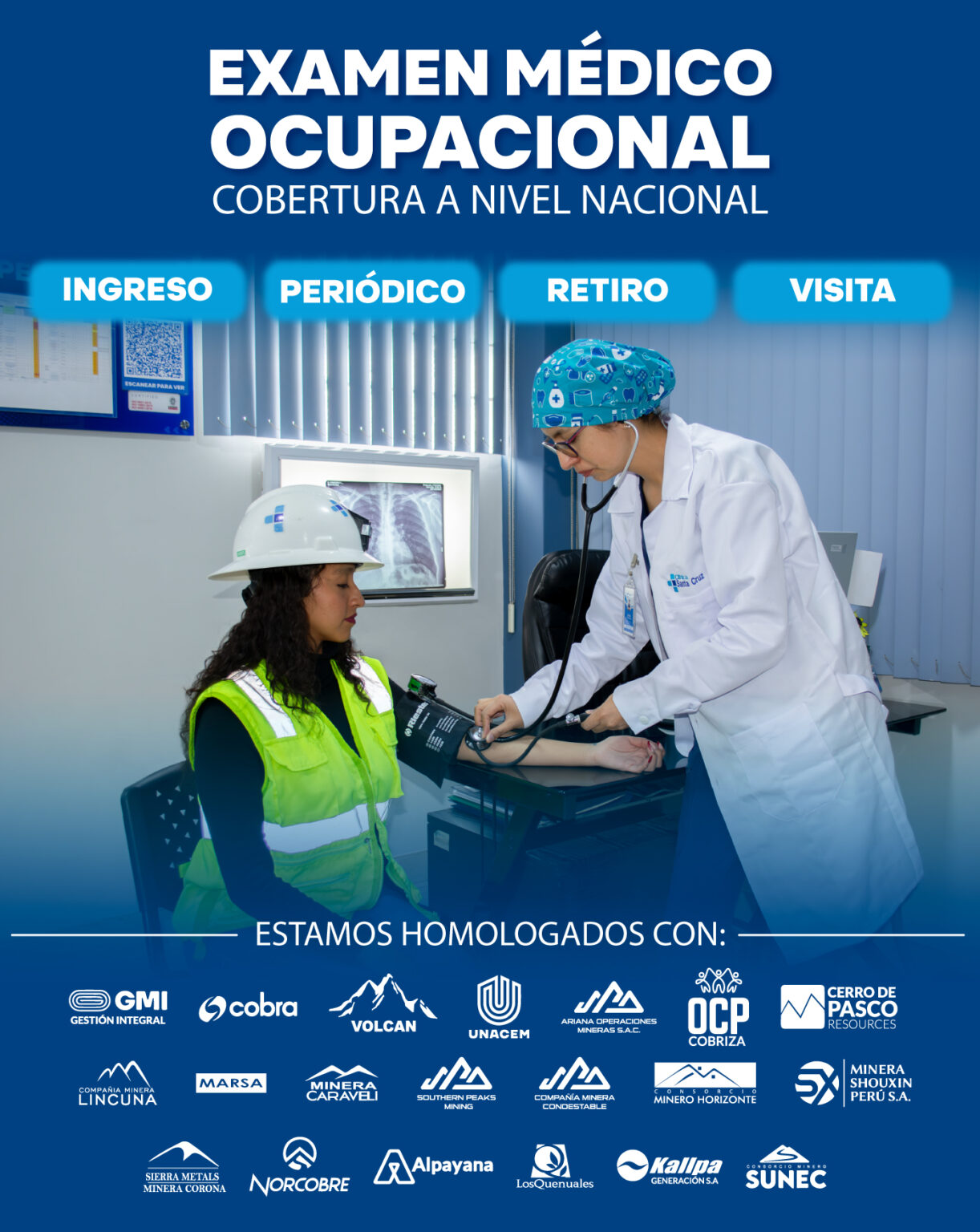Clinica para examen medico ocupacional