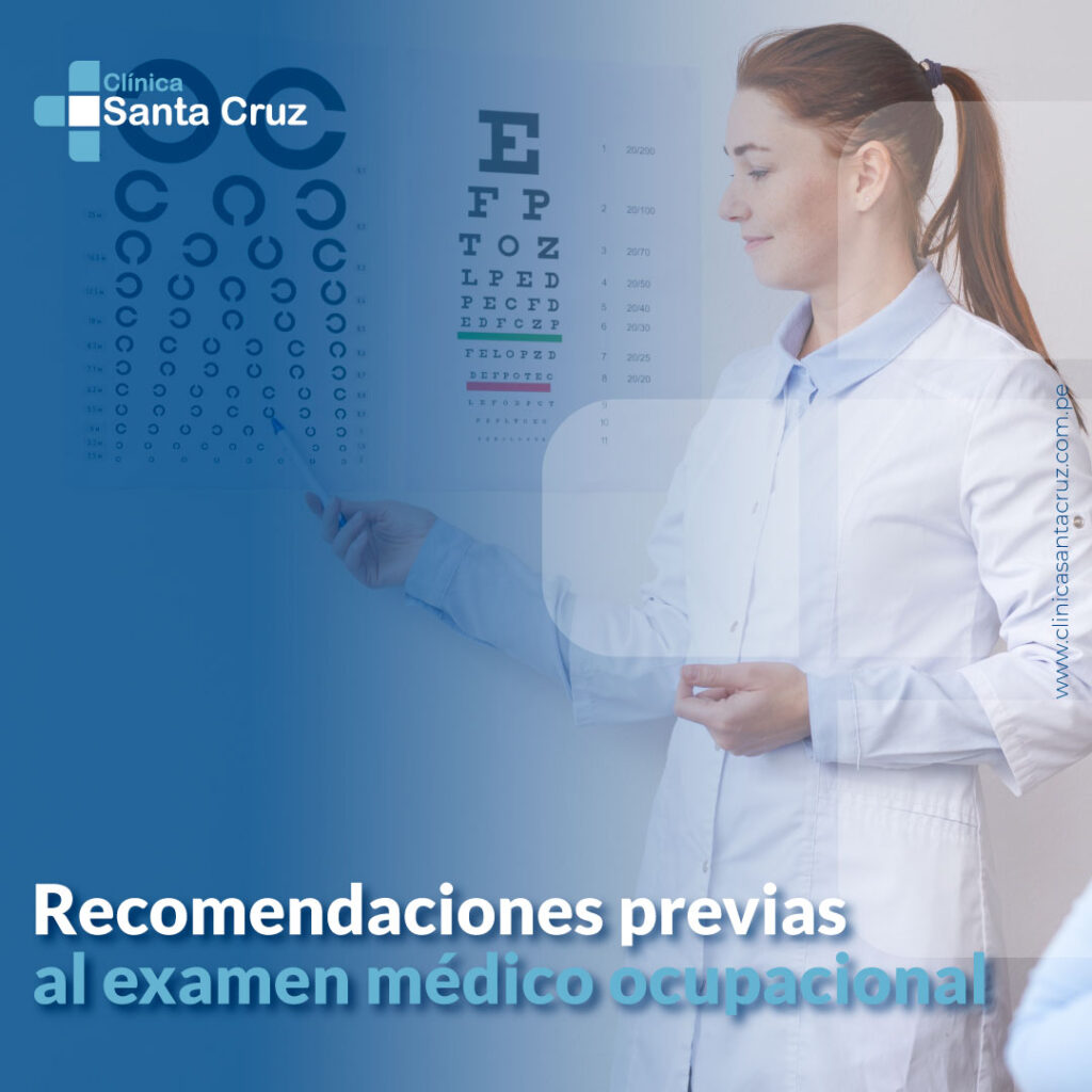 RecomendaciÓn Examen MÉdico Ocupacional Salud Ocupacional Clínica Santa Cruz 5486
